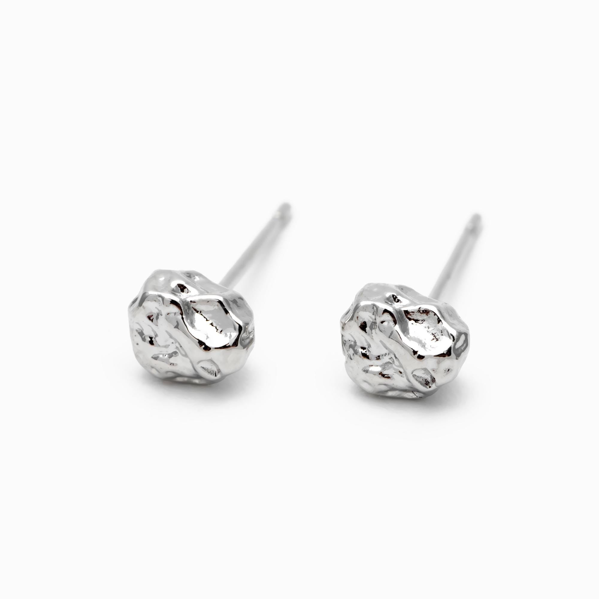 10pcs Gold/ Silver Irregular Stud Earrings, 18K Real Gold/ Rhodium plated Brass Minimalsit Earrings (#GB-4754)